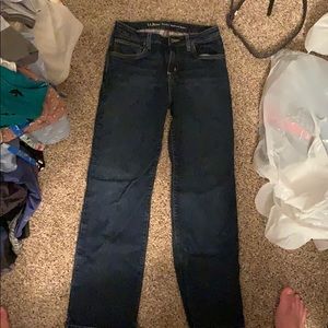 L.L.Bean Flannel Lined Bootcut Jeans